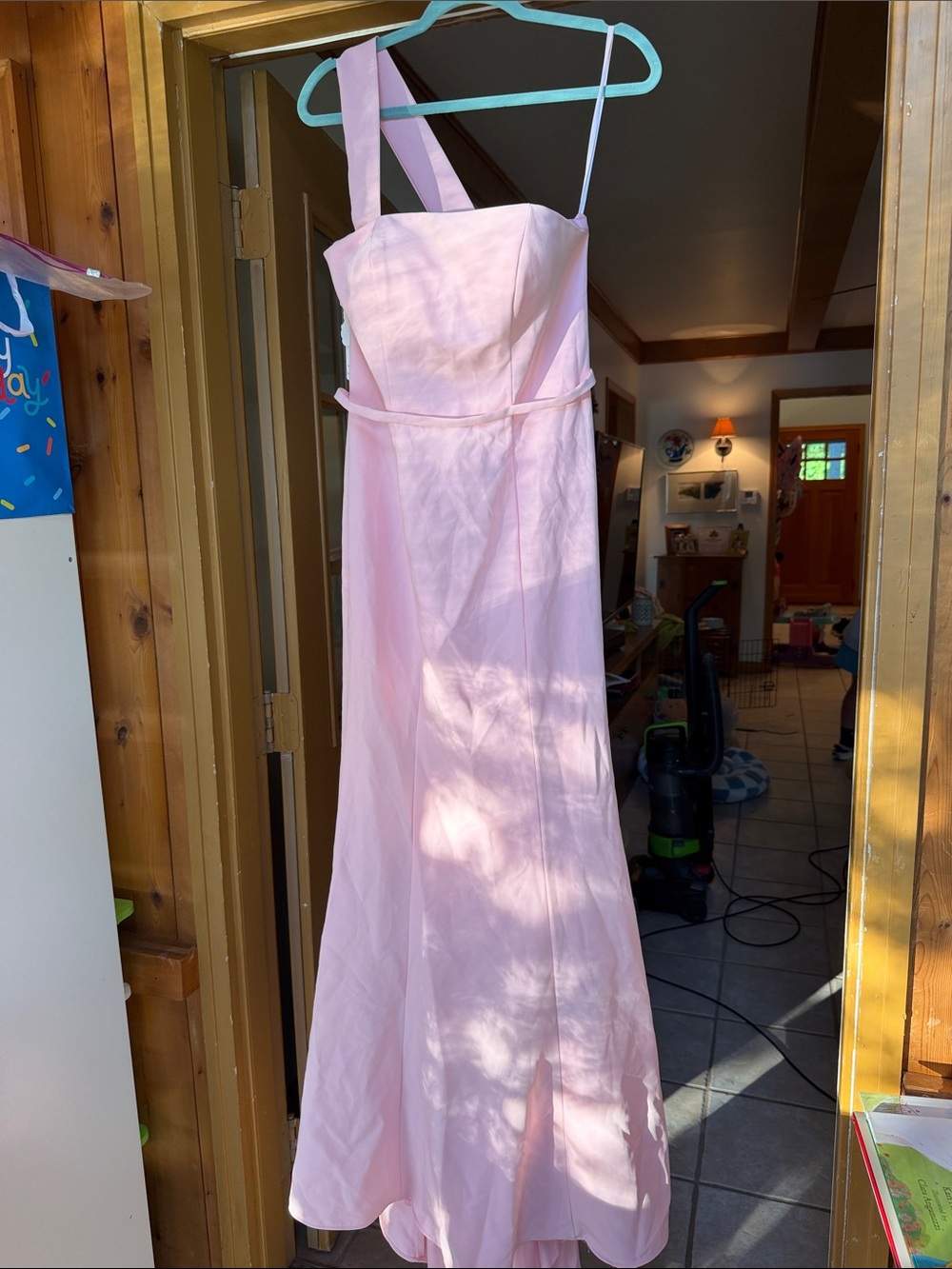 Light Pink Strappy Slip Dress with Adjustable Ties